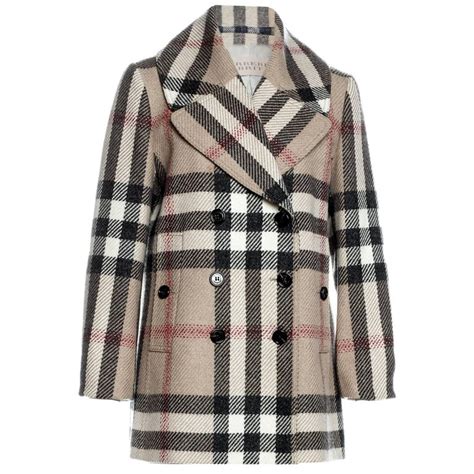 burberry brit plaid coat|Burberry wool coat beige.